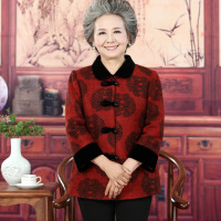 中老年 女装 妈妈装外套中国风服装短装冬装中式老人秋装上衣中年