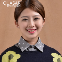 Quasar韩版衬衫假领子衬衣百搭假领女秋冬新款黑白半身装饰领