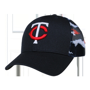 MLB正品代购棒球帽双城队夏季防晒网眼帽男女款迷彩可调节嘻哈帽