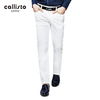 CALLISTO卡利斯特秋冬男士棉质白色牛仔裤SIJPW036WH