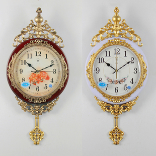 正品北极星带摆欧式挂钟客厅钟表进口铃木机芯个性时尚时钟石英钟