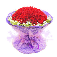33朵红玫瑰鲜花束生日礼物青海 西宁市  城东区  城中区 同城速递