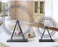 包邮铁艺摩天轮模型欧式客厅摆件装饰创意结婚礼物家居饰品礼品