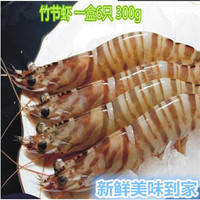 竹节虾 大明虾 对虾 深海海鲜 东海斑节虾 美食6只 礼盒包装