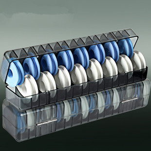 单排双排主线盒 10轴16轴线组盒 ABS透明外壳 垂钓单柱双柱鱼线盒