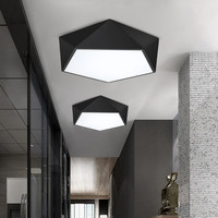 现代简约LED灯芯变色吸顶灯可调光钻石几何艺术个性创意卧室灯