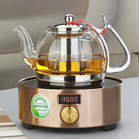 玻润耐热玻璃煮茶壶 不锈钢过滤养生煮茶器 烧水壶电陶炉套装