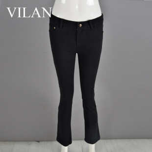 vilan/慧兰2015专柜正品秋装新款韩版修身显瘦自然腰长裤子女