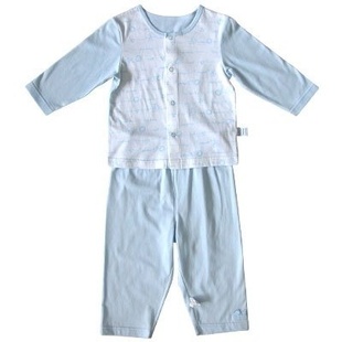 如意宝贝e-baby E092937 狮子&斑马长袖全开套装 纯棉薄儿童内衣