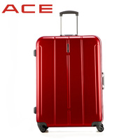 ACE爱思万向轮拉杆旅行箱海关锁铝框托运箱行李箱PC硬箱26寸明锐