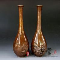 特价仿古铜器纯铜大号观音玉净瓶摆件花瓶单瓶装饰礼品古玩收藏品