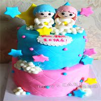翻糖蛋糕 生日蛋糕 蛋糕 北京 天津 廊坊 满月周岁蛋糕 双层蛋糕