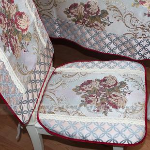 罗莎琳德 欧式餐椅垫 高档布艺餐椅垫仿真丝软芯椅坐垫餐椅套定制