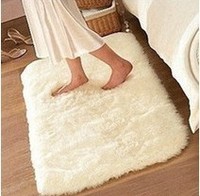 丝毛长方形地毯田园风格卧室床边地毯客厅茶几纯色地毯可定做