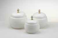 特价陶瓷白色储物罐 现代简约家居摆件样板房别墅新中式装饰罐