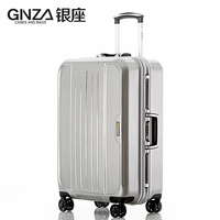 银座夏季新款拉杆箱 飞机轮旅行箱 铝框行李箱密码登机箱