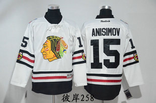 Chicago Blackhawks 15 Anisimov Jersey 2017经典款黑鹰队冰球服