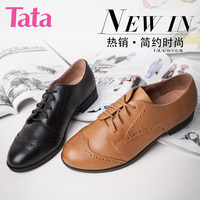 聚Tata/他她秋季专柜同款时尚简约舒适方跟女单鞋2I2A4CM5