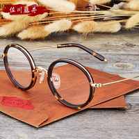 佐川藤井九十手造大框圆框复古眼镜框板材成品近视眼镜架男女款潮