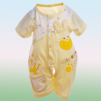 婴儿连体衣开裆爬行服短袖衣服6-9个月宝宝夏装连体衣裤2015夏款
