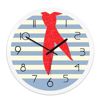 学校教室班级装饰超静音创意挂钟 红领巾个性原创设计石英钟表