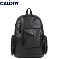 calotiy男士背包韩版双肩包男包休闲学生书包户外旅行包电脑包潮