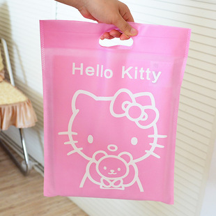 卡通可爱猫咪无纺布手提袋礼品袋文件袋环保袋购物袋收纳袋饭盒包