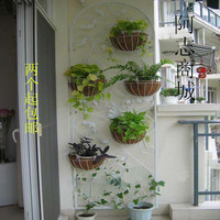 欧式铁艺花架阳台花架壁挂式花架子植物架室内外花艺花架置物架