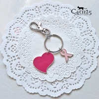 韩版粉色爱心创意钥匙扣 汽车钥匙圈 女钥匙链环金属挂件