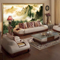 特价定制大型壁画客厅卧室电视背景墙纸壁纸中国风中式国画山水图