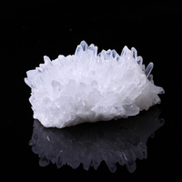 天然水晶摆件晶摆件 白水晶簇摆件消磁刺猬 晶簇加座