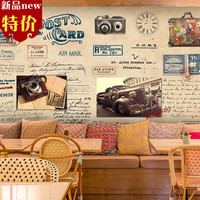 欧式怀旧复古海报壁纸卧室宾馆酒店摄影背景咖啡奶茶餐厅墙纸特价
