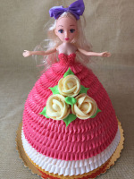 大美芭比娃娃仿真蛋糕模型 数码蛋糕 欧式水果塑胶蛋糕 包邮