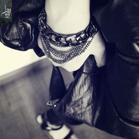 欧美风朋克粗细链条重金属多层手链男女士饰品韩国版潮流时尚手环