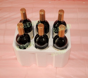 6支装红酒泡沫箱 红酒泡沫盒6支装 葡萄酒红酒防震包装箱含纸箱