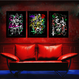 酒吧夜店KTV专用波普风格装饰挂画音乐DJ另类嘻哈hip-hop照片墙