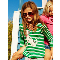 英国MINI BODEN正品代购童装 2014新款正品条纹兔长袖T恤特价现货