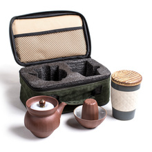 快客杯一壶二两杯简易便携旅行整套陶瓷功夫茶具套装茶道茶杯茶壶