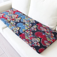 新款优质布艺麻棉可拆洗海绵餐椅坐垫日式和风 扇 方形座垫 垫子