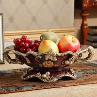 欧式创意水果盘奢华客厅台面树脂干果篓田园装饰树脂婚庆礼物摆件