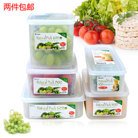 日本inomata 冰箱厨房食物塑料保鲜盒密封盒便当盒食品收纳盒