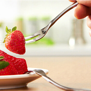 不锈钢叉韩国创意时尚水果叉环保不锈钢水果叉子水果签甜品蛋糕叉