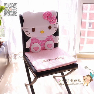 Hello Kitty凯蒂猫亚麻 冰丝 汽车座垫 坐垫 靠垫 靠垫凉垫椅子垫