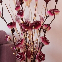 婚房特价结婚云南干花套装假花装饰花客厅卧室 紫红叶脉花