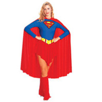 万圣节衣服 cosplay服装 美国队长舞会服饰 成人女生 超人服装