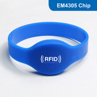 RFID硅胶手腕带 桑拿手环，游泳健身手牌EM4305芯片 可印LOGO