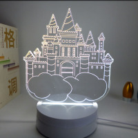 台灯LED小夜灯 桌面摆件男女朋友同学生日节日礼物KT猫创意立体3D
