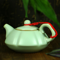 【汝窑粉青梅花壶】 陶瓷 茶具 茶壶 茶杯茶海功夫茶具玻璃泡茶壶
