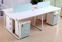 办公桌职员桌子电脑桌简单直台面办公台现代办公家具4人位可定做