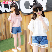 童装女童夏装2016新款韩版儿童套装夏季短袖中大童女装12岁女孩15